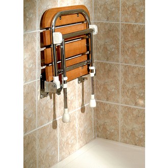 wooden folding shower seat