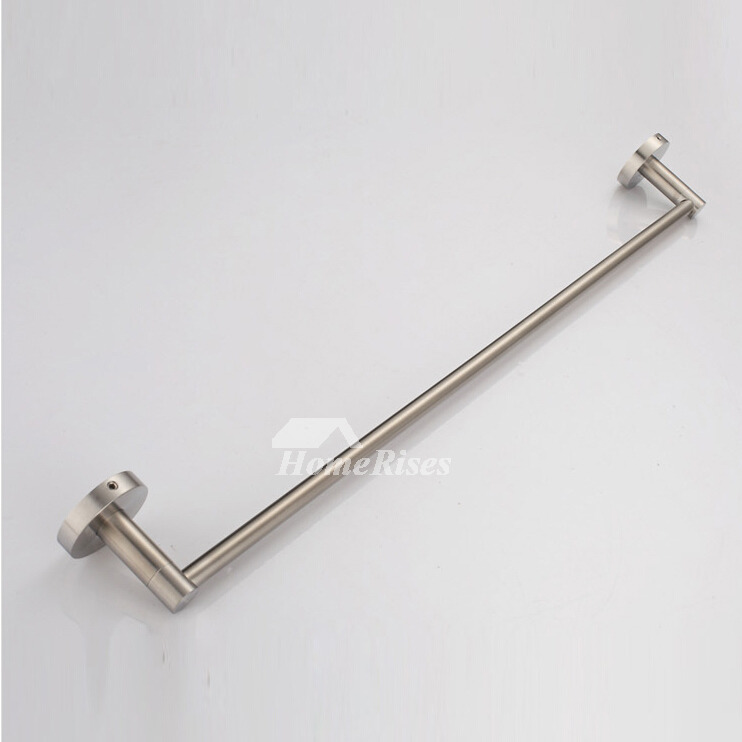Nickel Brushed Silver contemporary Towel Bars Stainless Steel