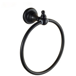 Oil-rubbed Bronze Black Towel Ring Bathroom