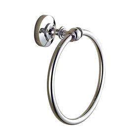 Silver Circle Shaped Wall Mount Chrome Towel Ring