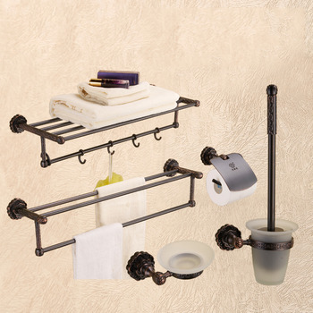 Black antique Oil-rubbed Bronze Bathroom Accessories Sets