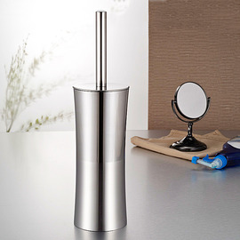 contemporary Silver Brushed Toilet Brush Holder