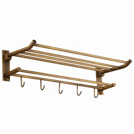 Vintage Golden Antique Brass Towel Rack