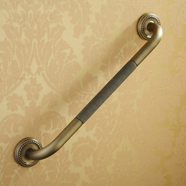 Antique Brass Carved Wall Mount vintage Grab Bar