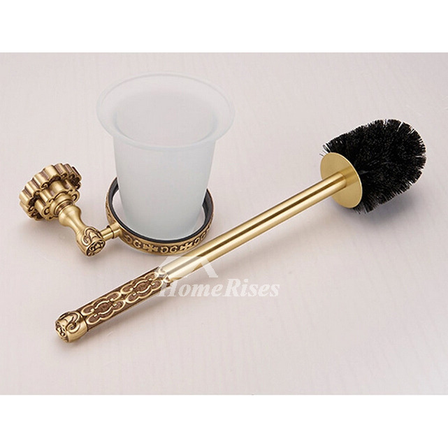 Golden Bronze antique Toilet Brush Holder Bathroom