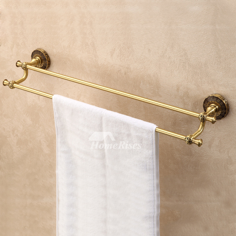 Gold Antique Brass vintage Towel Bars