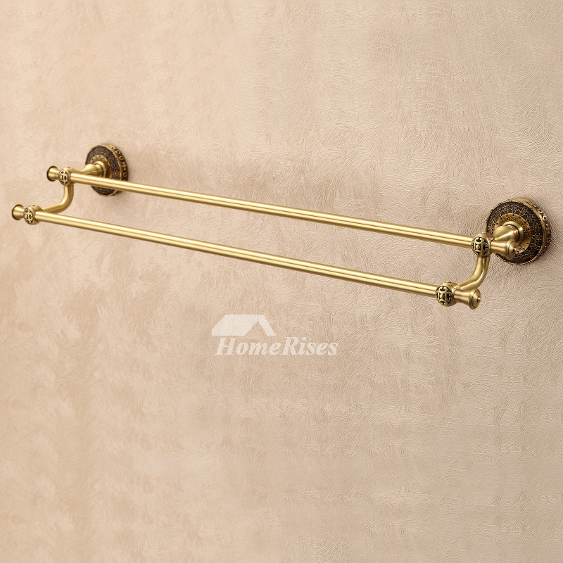Gold Antique Brass vintage Towel Bars