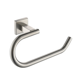 Nickel Brushed Contemporary Silver Towel Ring