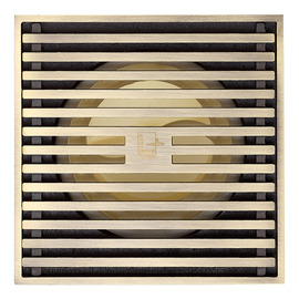 Qst-50 Automatic Sealing Brushed Antique Brass Square Shower Floor Drain