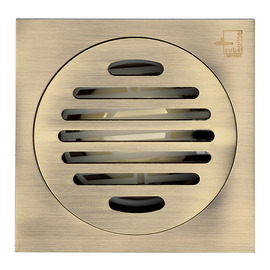 Qst-40 Deodorant Brushed Brass Square Shower Floor Drain