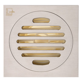 Qst-50 Modern Matte Silver Brushed Brass Square Shower Floor Drain