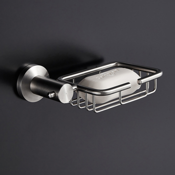 RIEN 304 Stainless Steel Draining Soap Dish Modern Wall Mounted Silver Brushed Soap Dish