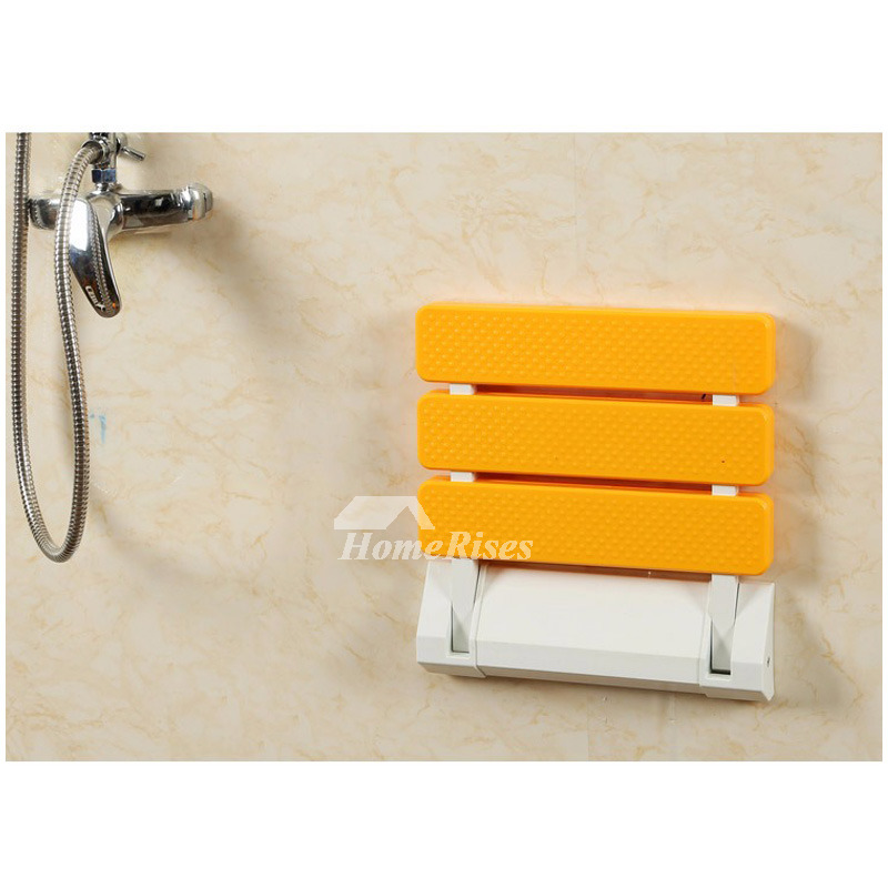 High Strength Wall Mounted Plastic Folding Shower Seat For Elderly