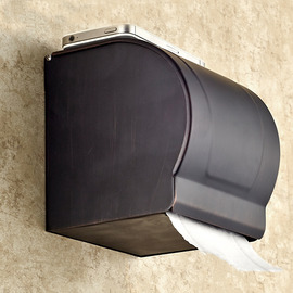 MZ Black Vintage Brushed Brass Wall Mounted Toilet Paper Holder