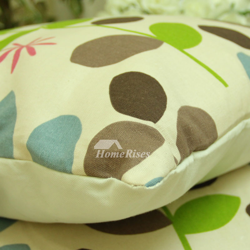 Country Colorful branch Cotton Couch Cheap Throw Pillows