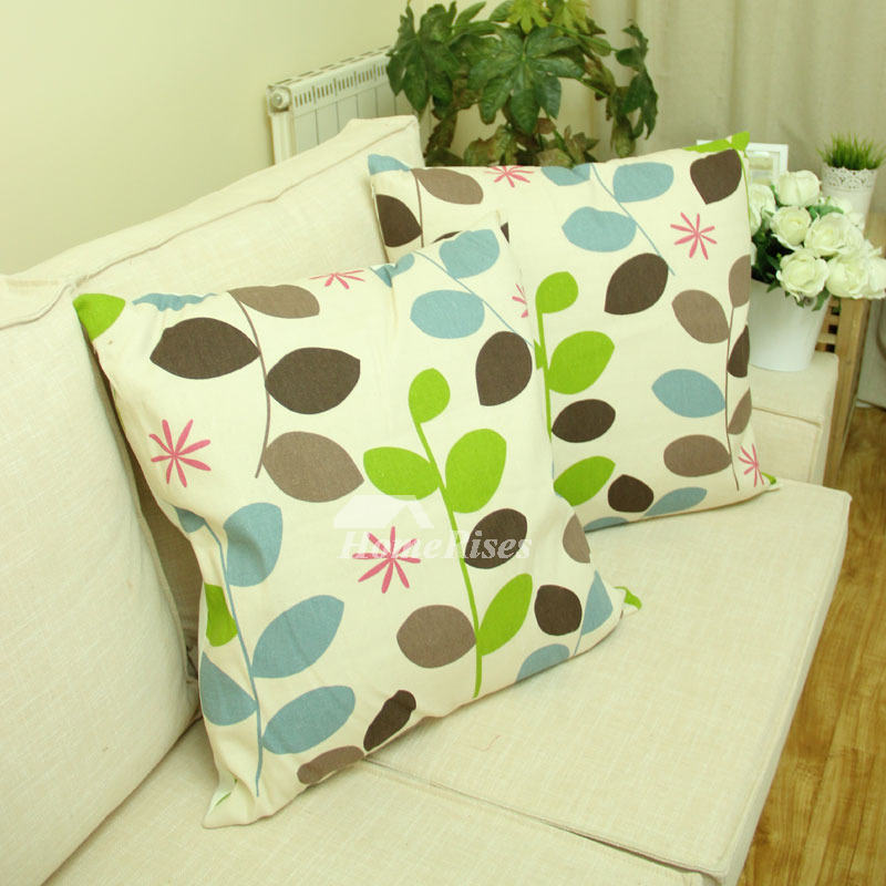 Country Colorful branch Cotton Couch Cheap Throw Pillows