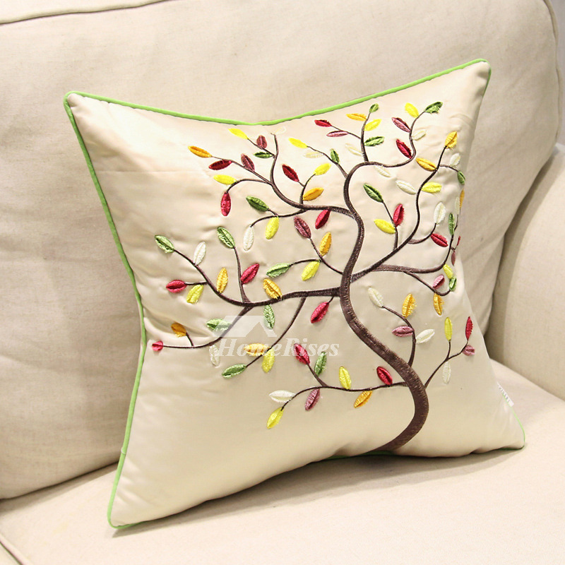 Country Tree Couch Cream Best Throw Pillows