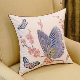 Country Butterfly Animal Floral Linen Best Throw Pillows