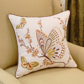 Country White Animal Floral Linen Best Throw Pillows