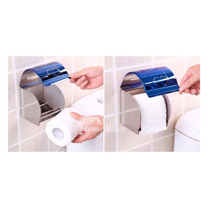 Cheap Toilet Paper Holder Wall Mount Stainless Steel Black/Gold/Blue