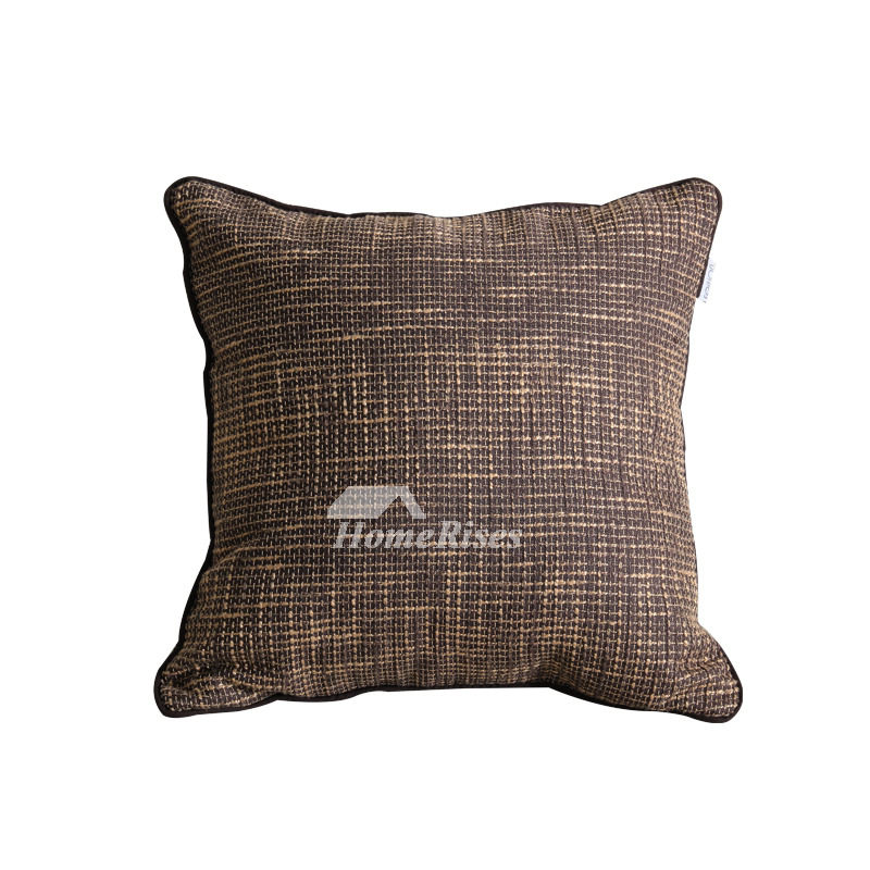 Solid Color Modern Polyester Fiber Couch Black Throw Pillows