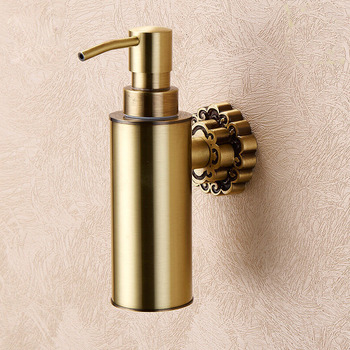 LTJ Antique Brass Soap Dispenser Wall Mount Polished