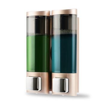 Champagne/White Manual Press Type Bathroom Soap Dispenser