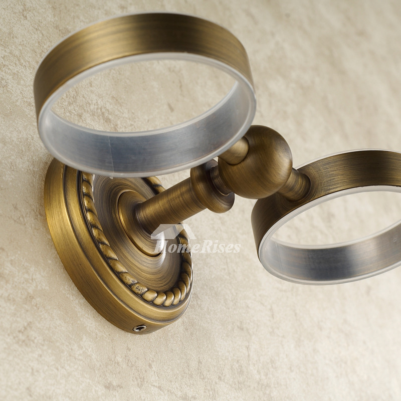 European Double Ceramic Toothbrush Holder Wall Mounted