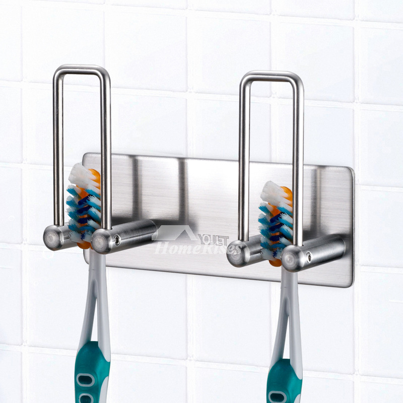 Stainless Steel Toothbrush Holder Wall Mount For Bathroom