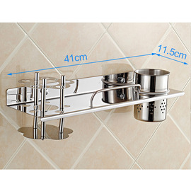 Wall Mounted Stainless Toothbrush Holder For Bathroom