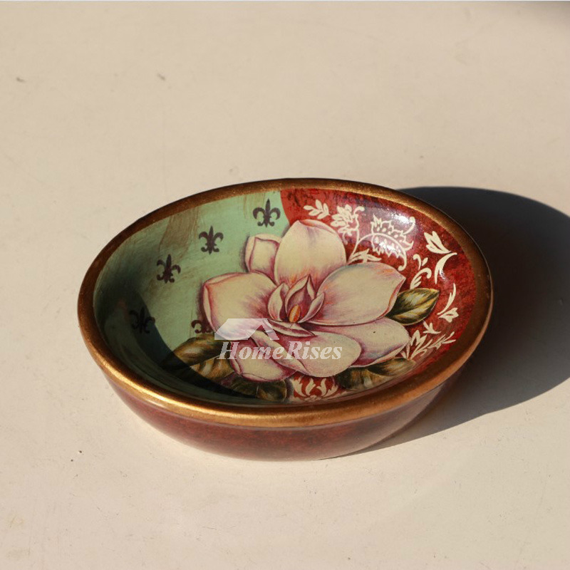 Porcelain Soap Dish For Shower Round Shaped Enamel