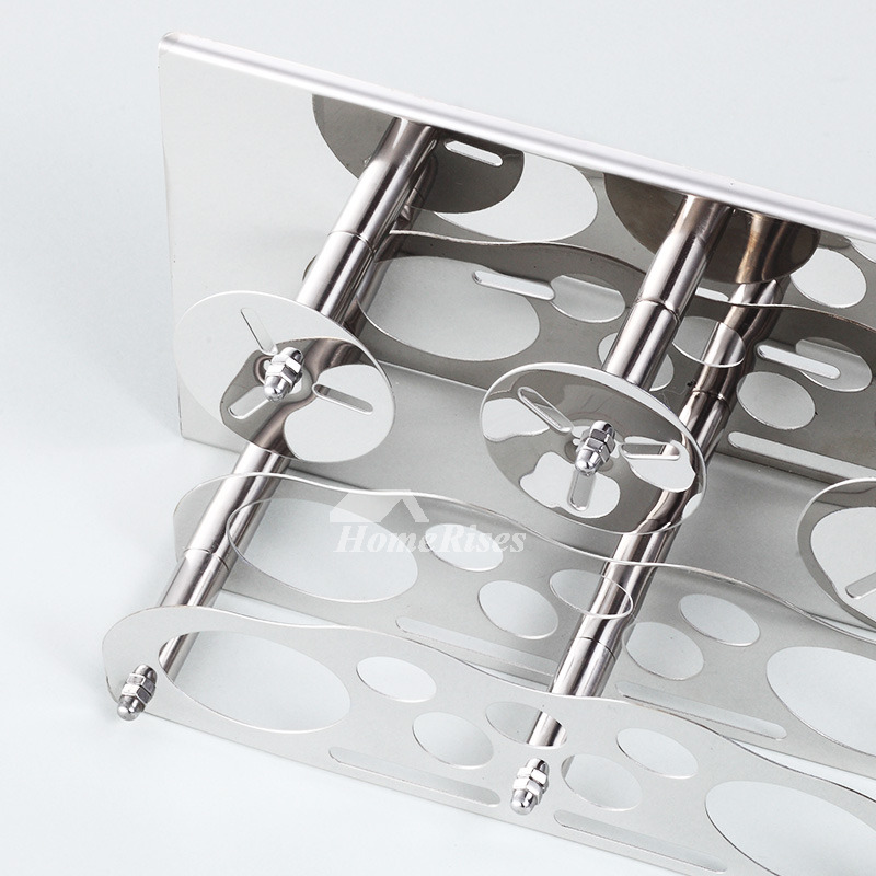 Smooth Wall Mounted Stainless Steel Toothbrush Holder