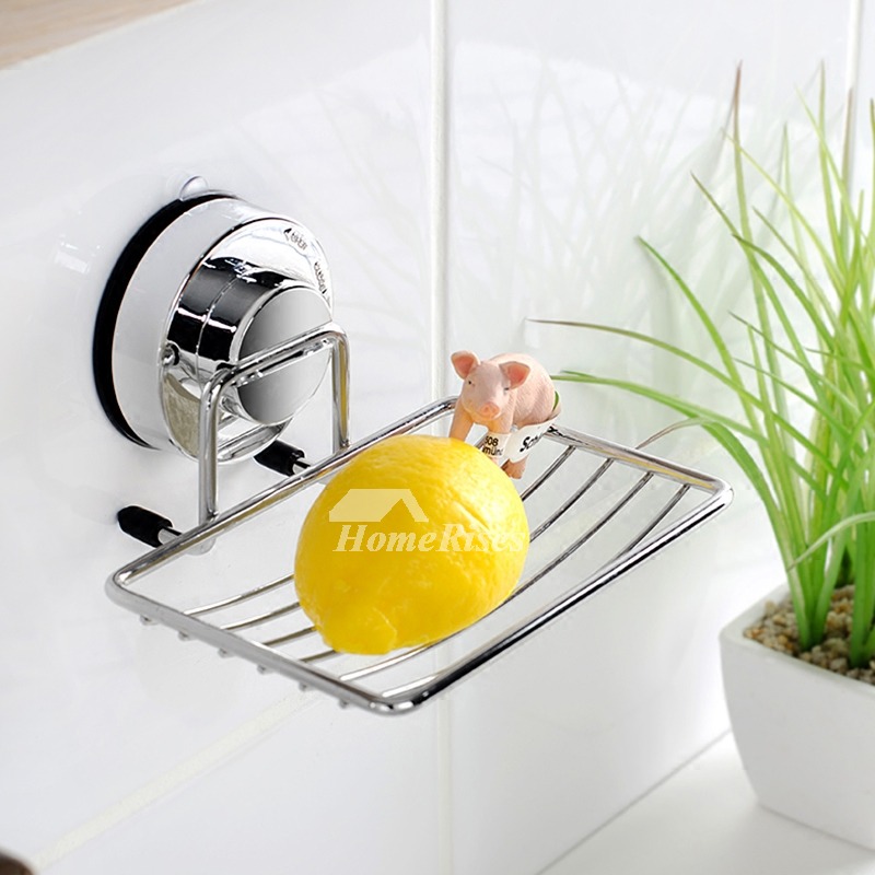 Stainless Steel Soap Dish Simple Hanging Chrome Silver