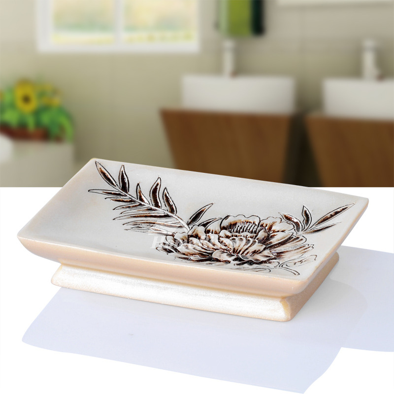 Wholesale Soap Dishes Carved Black/White Free Standing