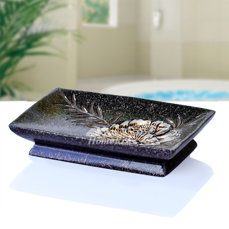 Wholesale Soap Dishes Carved Black/White Free Standing