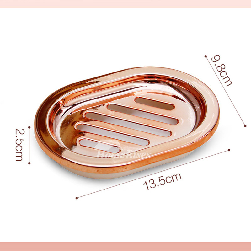 Free Standing Soap Dish Rose Gold ABS Plastic
