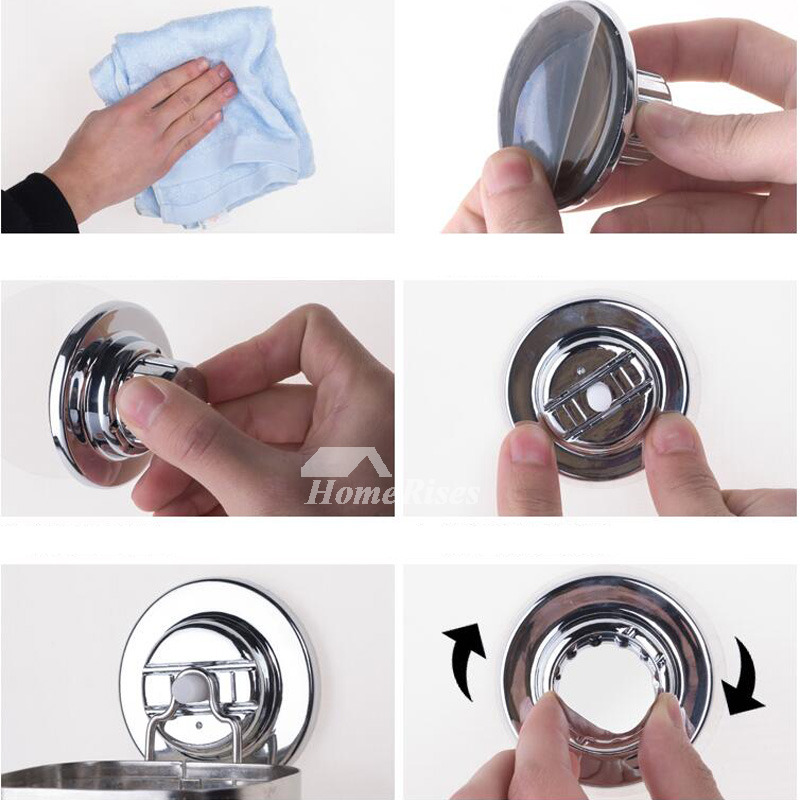 Stainless Steel Suction Cup Soap Dish For Bathroom