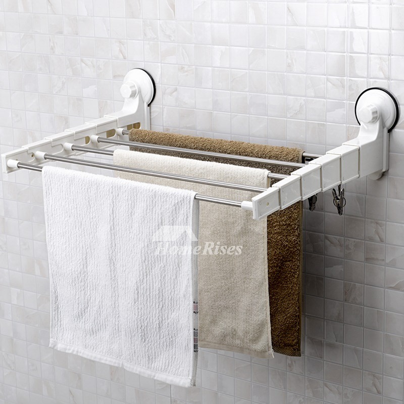 Adjustable Towel Rack Stainless Steel Wall Mounted