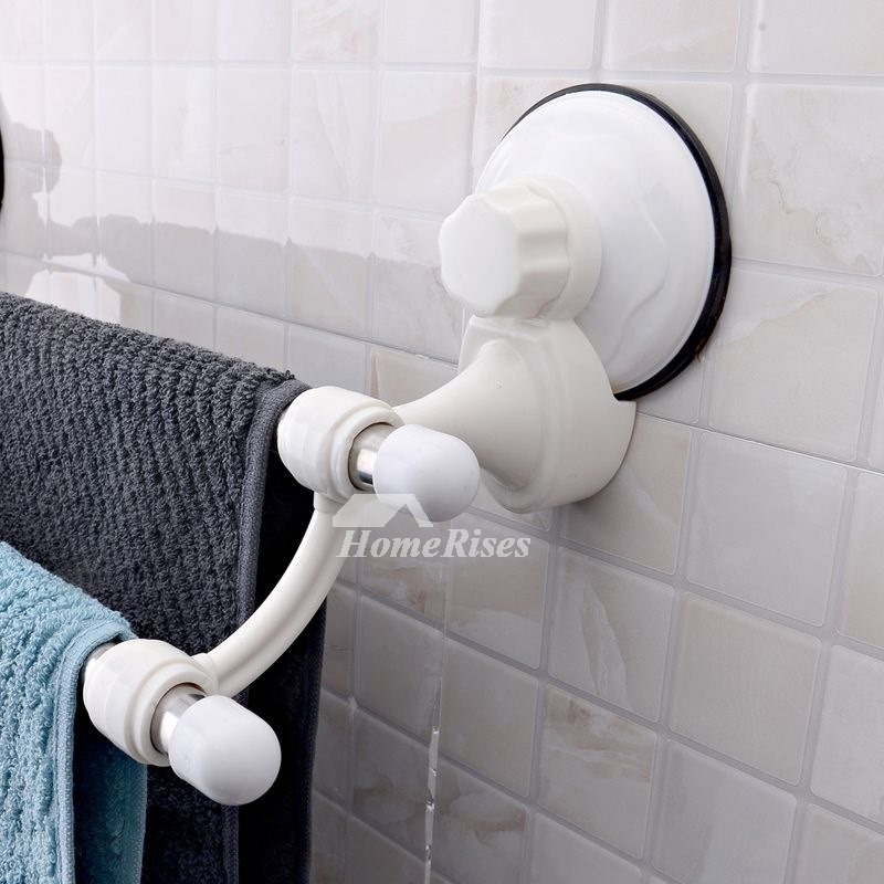 Modern Suction Cup Double Layer Stainless Steel Towel Rack