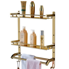 Polished Chrome Wall Mounted Shower Caddy Basket Bathroom Hardware Silver  Shelf Brasa 18 Inch