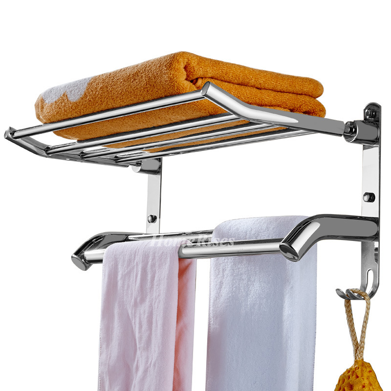 Modern Silver/Gold Mount 2 Layer Wall Shelves Bathroom