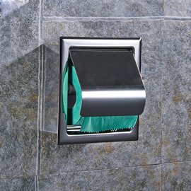 Recessed Toilet Paper Holder Stainless Steel Chrome