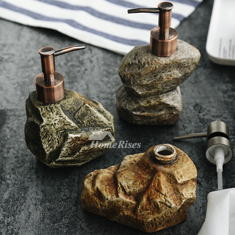 Stone Soap Dispenser Ceramic Free Standing Liquid