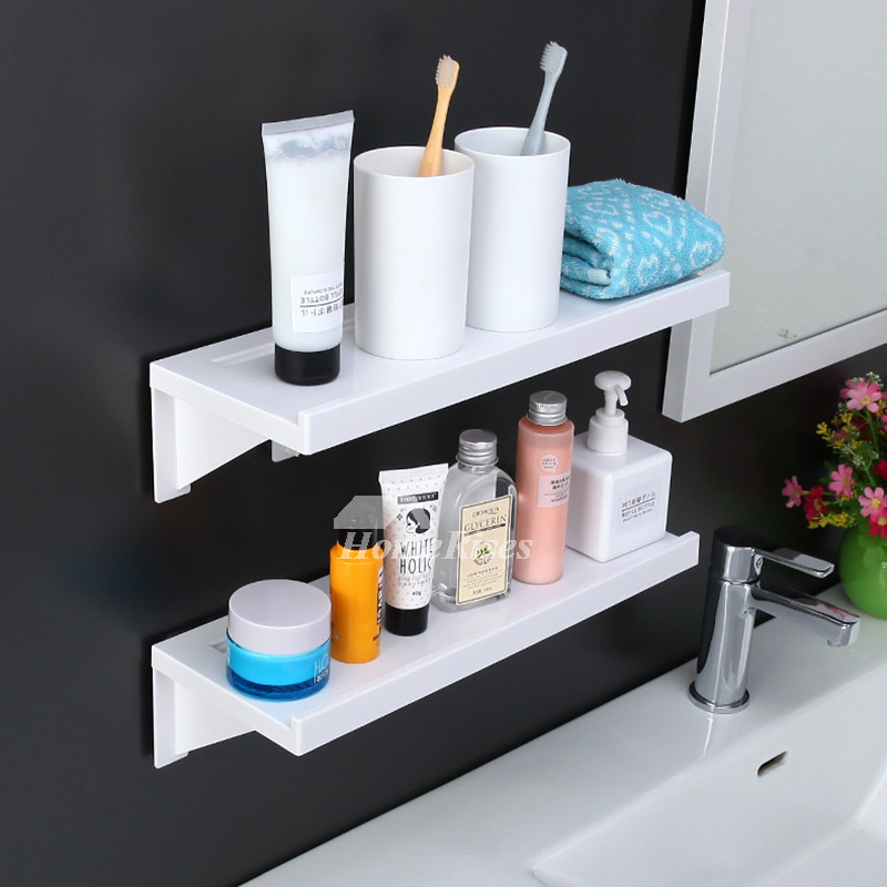 Acrylic Floating Shelves,Bathroom Shower Shelf,No Drill No Damage