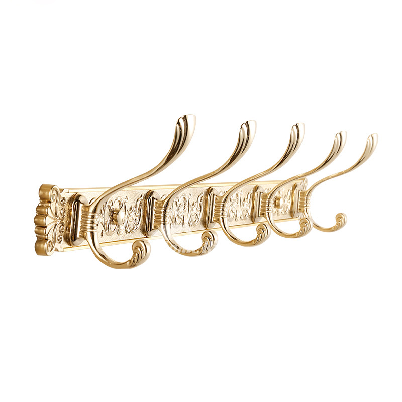 Luxury Wall Mount Polished Brass Bathroom Shower Hooks