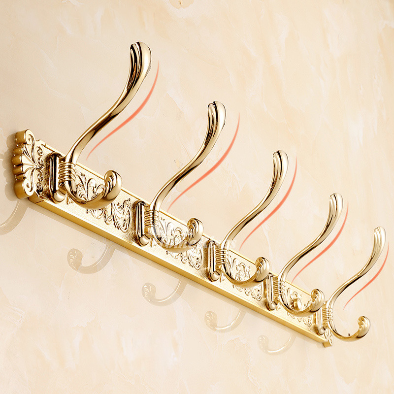 Luxury Wall Mount Polished Brass Bathroom Shower Hooks