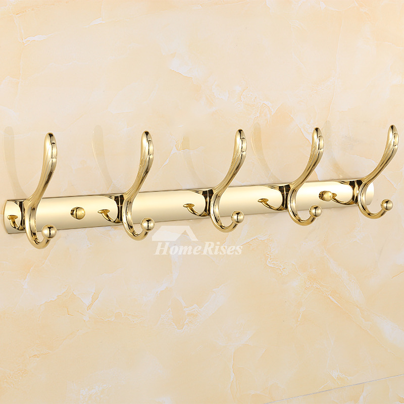 Luxury Polished Brass Towel Hooks For Bathroom