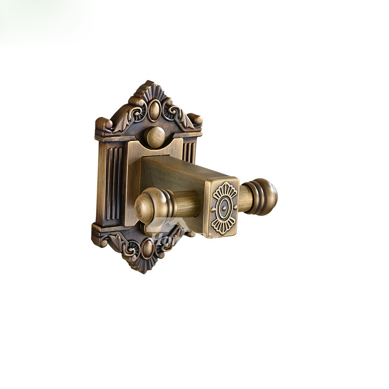 Antique Brass Carved Single/Double Robe Hook Wall Mount