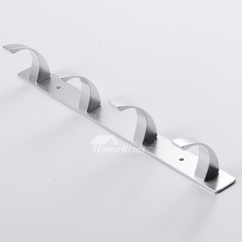 Designer White Aluminum Alloy Bath Towel Hook Rack