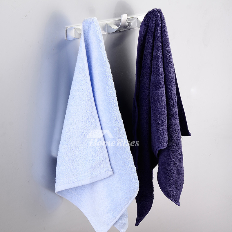 Designer White Aluminum Alloy Bath Towel Hook Rack